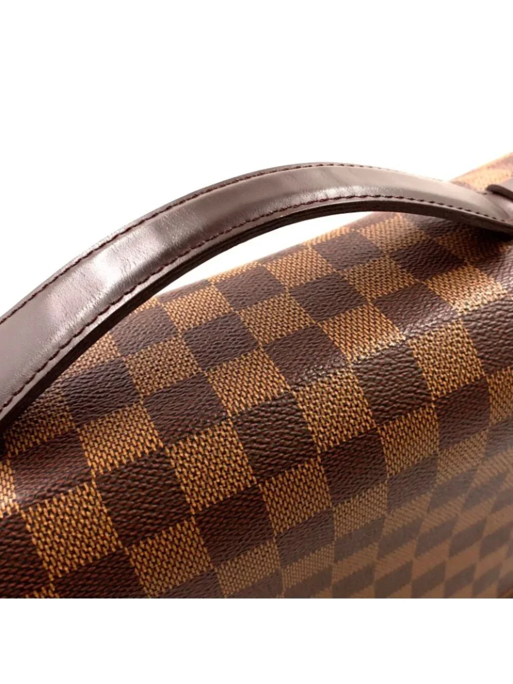 Louis Vuitton Broadway Damier Ebene Leather Brown Shoulder Bag Gold